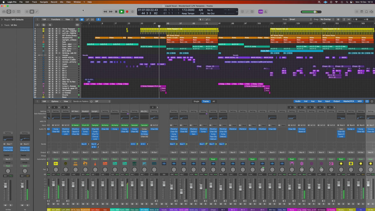 Wonderland - Vocal Liquid DnB Logic Pro Template